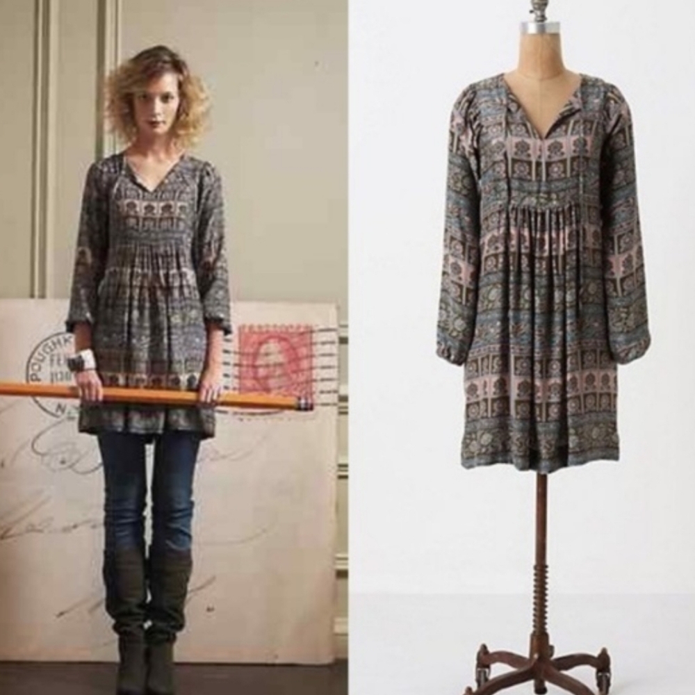 Anthropologie First Whispering Silk Dress